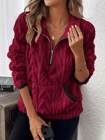 Jersey Cremallera Abajo Elegante y Cálido