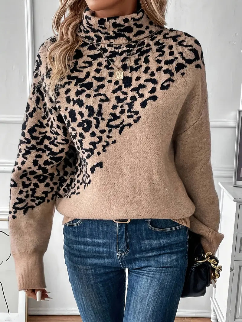 Jersey de punto estampado animal print - Vestiria
