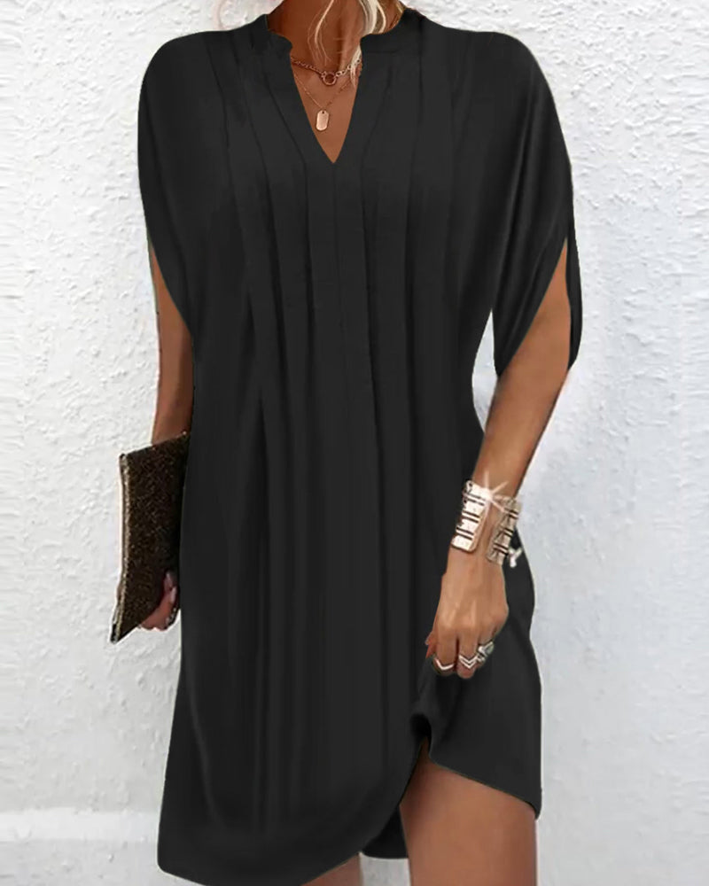 Vestido Elegante con Volantes Cortos - Vestiria