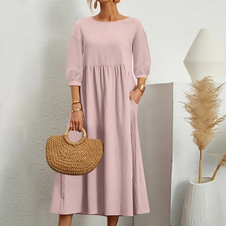 Vestido informal manga corta