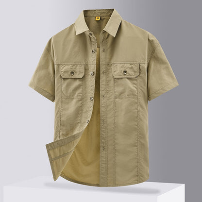 Camisa Hombre Casual con Bolsillos Prácticos