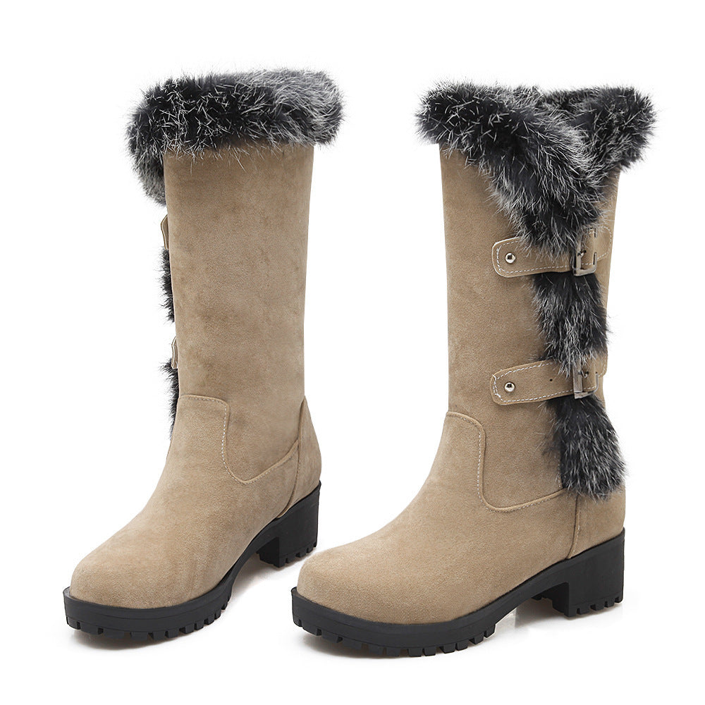 Botas de nieve mujer pelo ante bajas