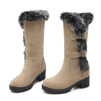 Botas de nieve mujer pelo ante bajas