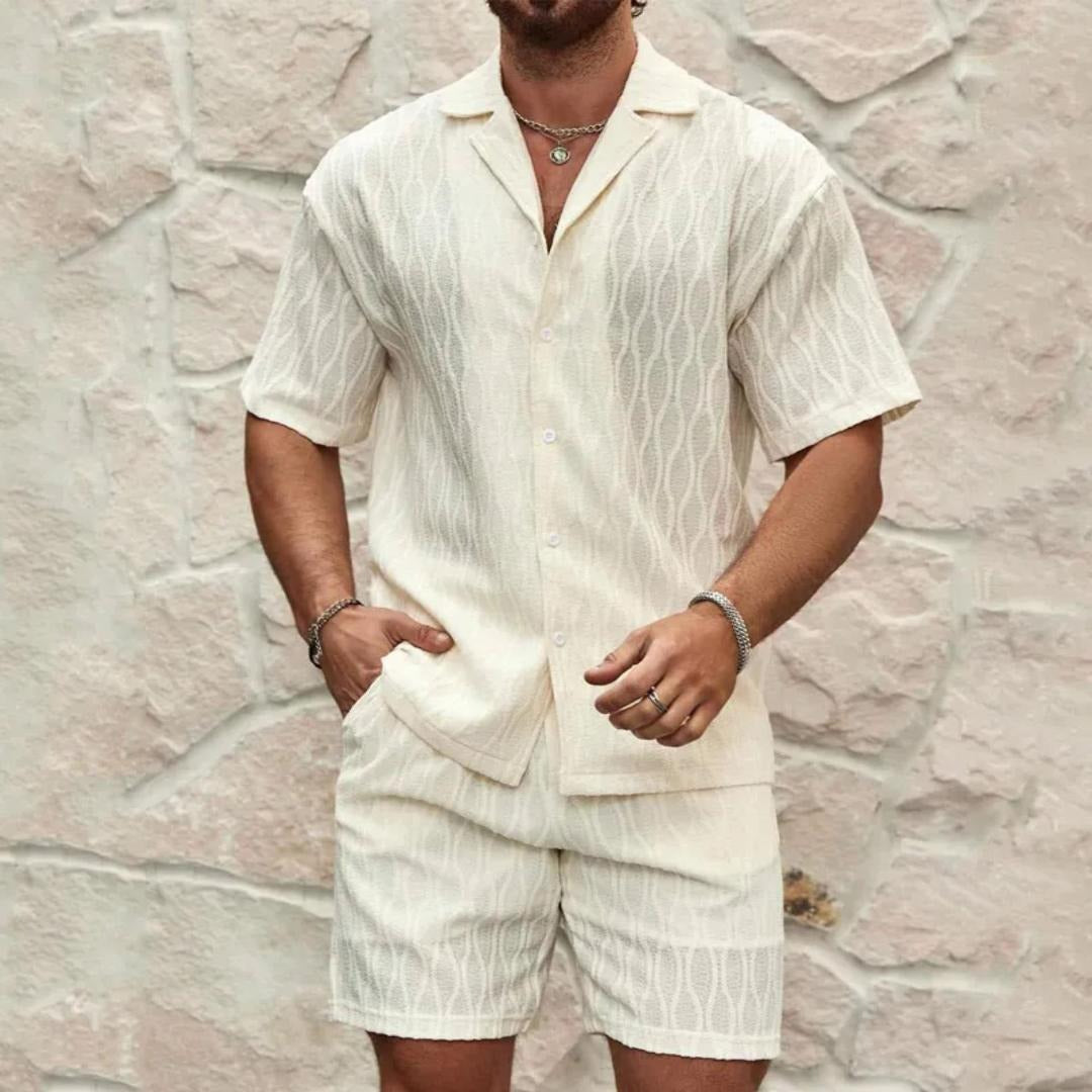 Conjunto de playa ligero hombre beige fresco