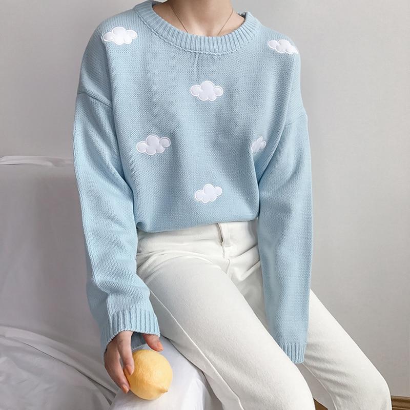 Sudadera Mujer Nubes Suave Manga Larga - Vestiria