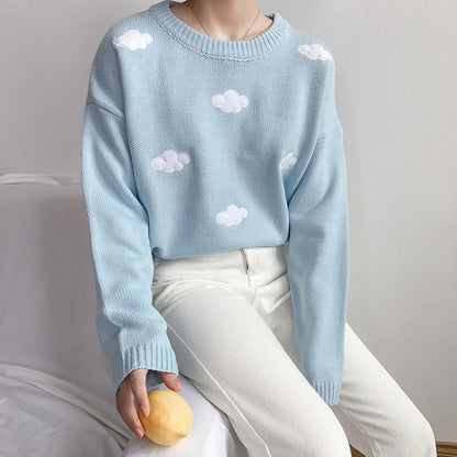 Sudadera Mujer Nubes Suave Manga Larga - Vestiria