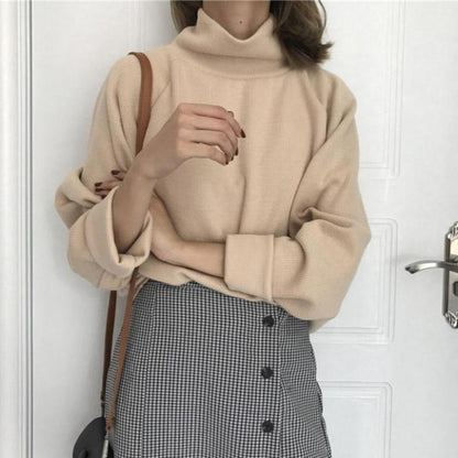 Jersey Punto Cuello Alto Mujer Invierno - Vestiria