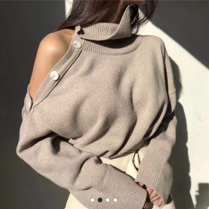 Jerséis Mujer Punto Gran Cuello Tortuga - Vestiria