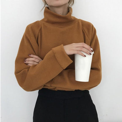 Jersey Punto Cuello Alto Mujer Invierno