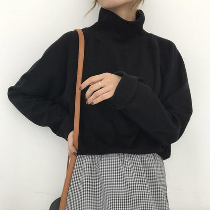 Jersey Punto Cuello Alto Mujer Invierno