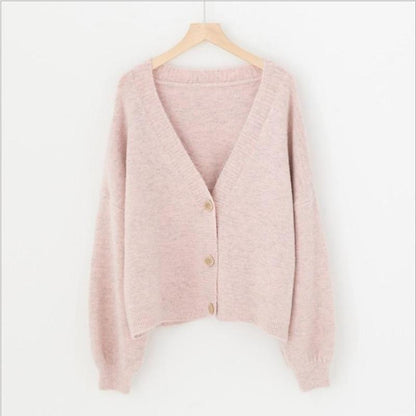 Cárdigan Punto Suave Mujer Cuello Redondo