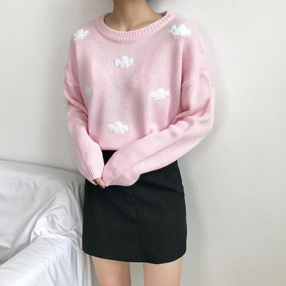 Sudadera Mujer Nubes Suave Manga Larga
