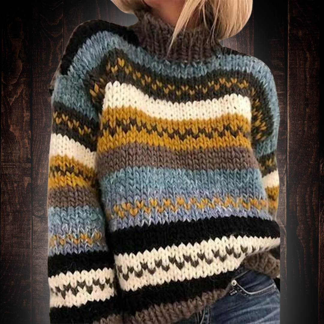 Jersey Mujer Invierno Rayas anchas Cálido - Vestiria