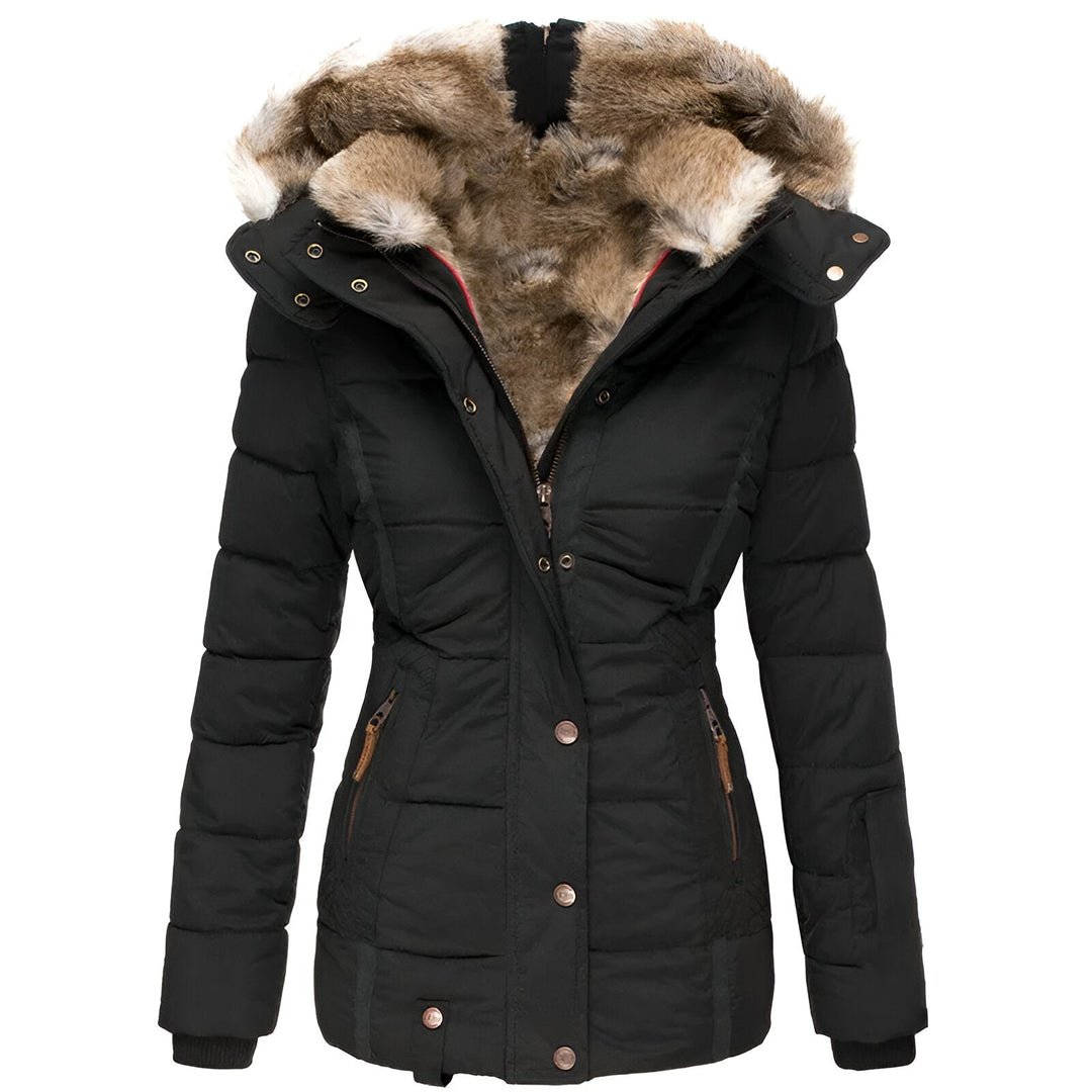 Chaqueta Acolchada Invierno Mujer con Capucha y Pelo Sintético - Vestiria