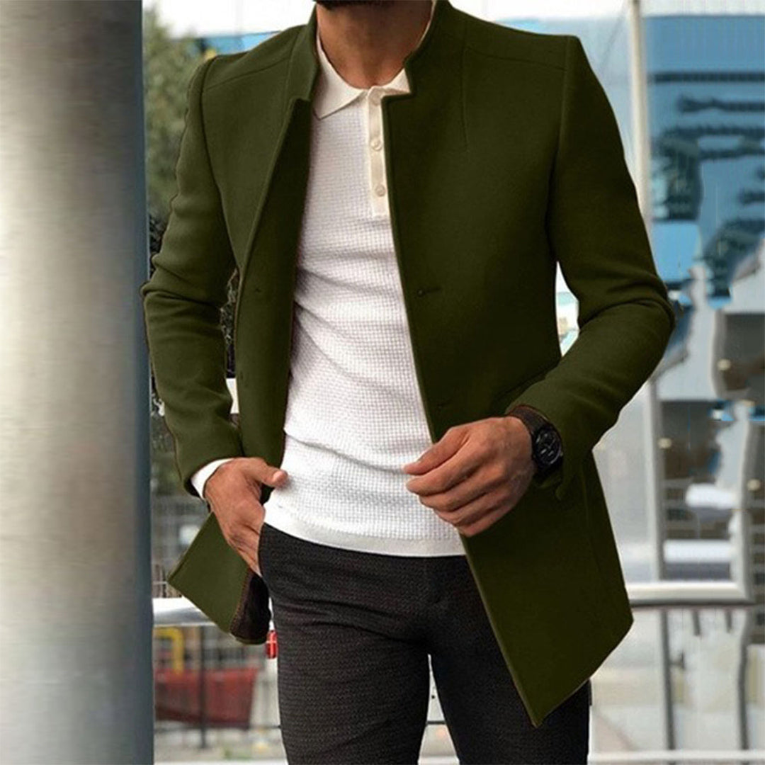Abrigo Invierno Hombre Estiloso Corte Adjustado