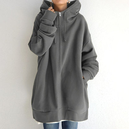 Sudadera Invierno Grande Con Capucha Abrigadora - Vestiria