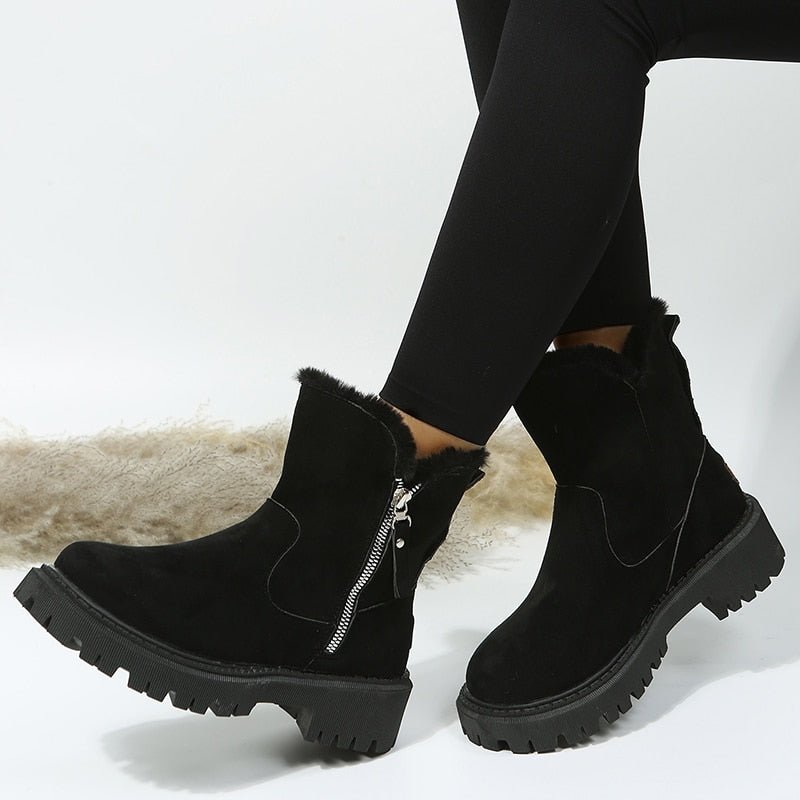 Botas Mujer Cremallera Pelo Sintético Suaves - Vestiria