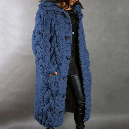 Abrigo Punto Grande Suave Invierno Mujer - Vestiria
