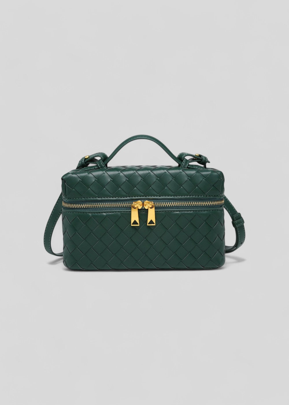 Bolso Mujer Trenzado Negro Elegante