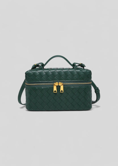 Bolso Mujer Trenzado Negro Elegante