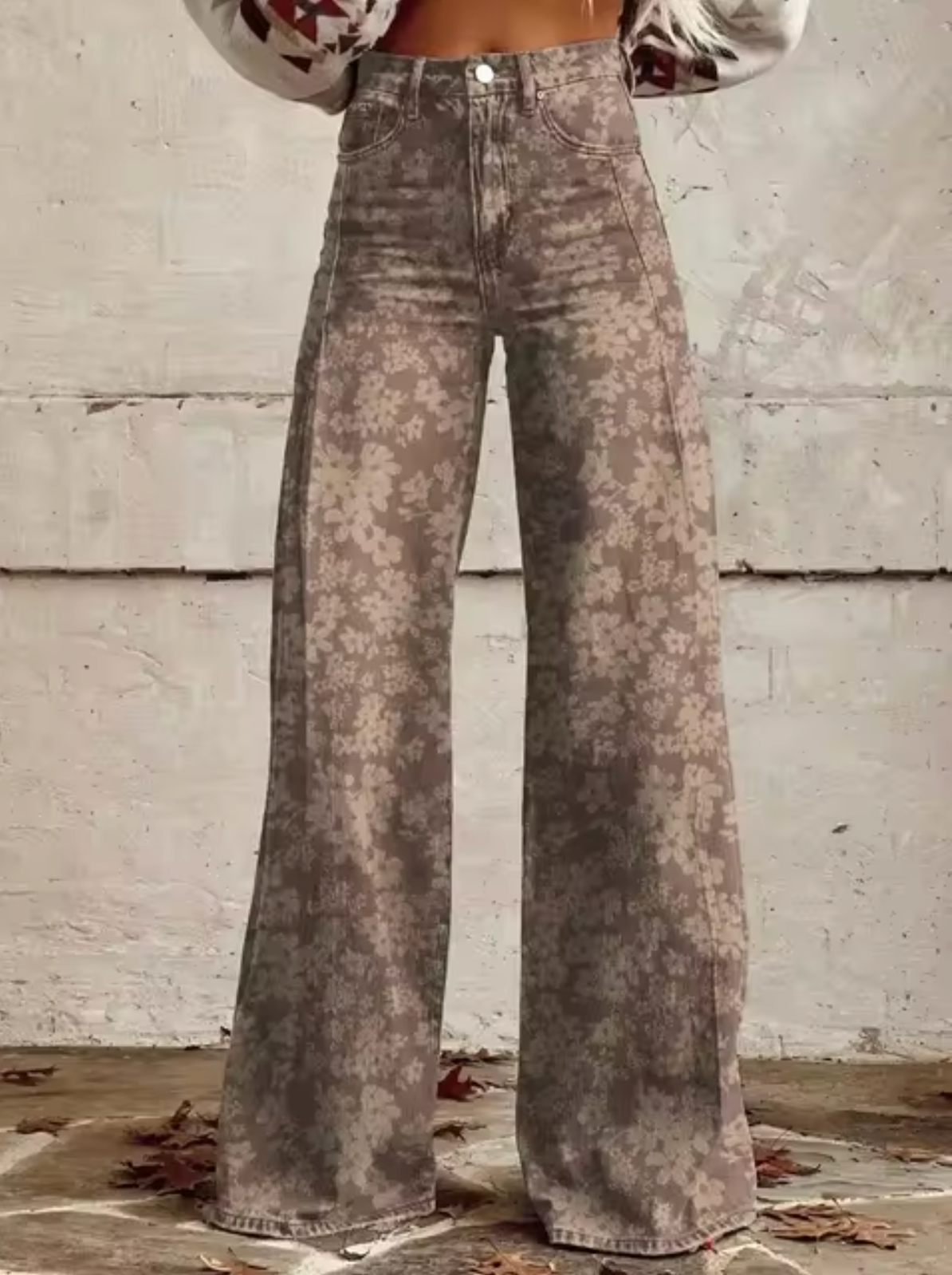 Pantalones Cónfort Anchos Vintage