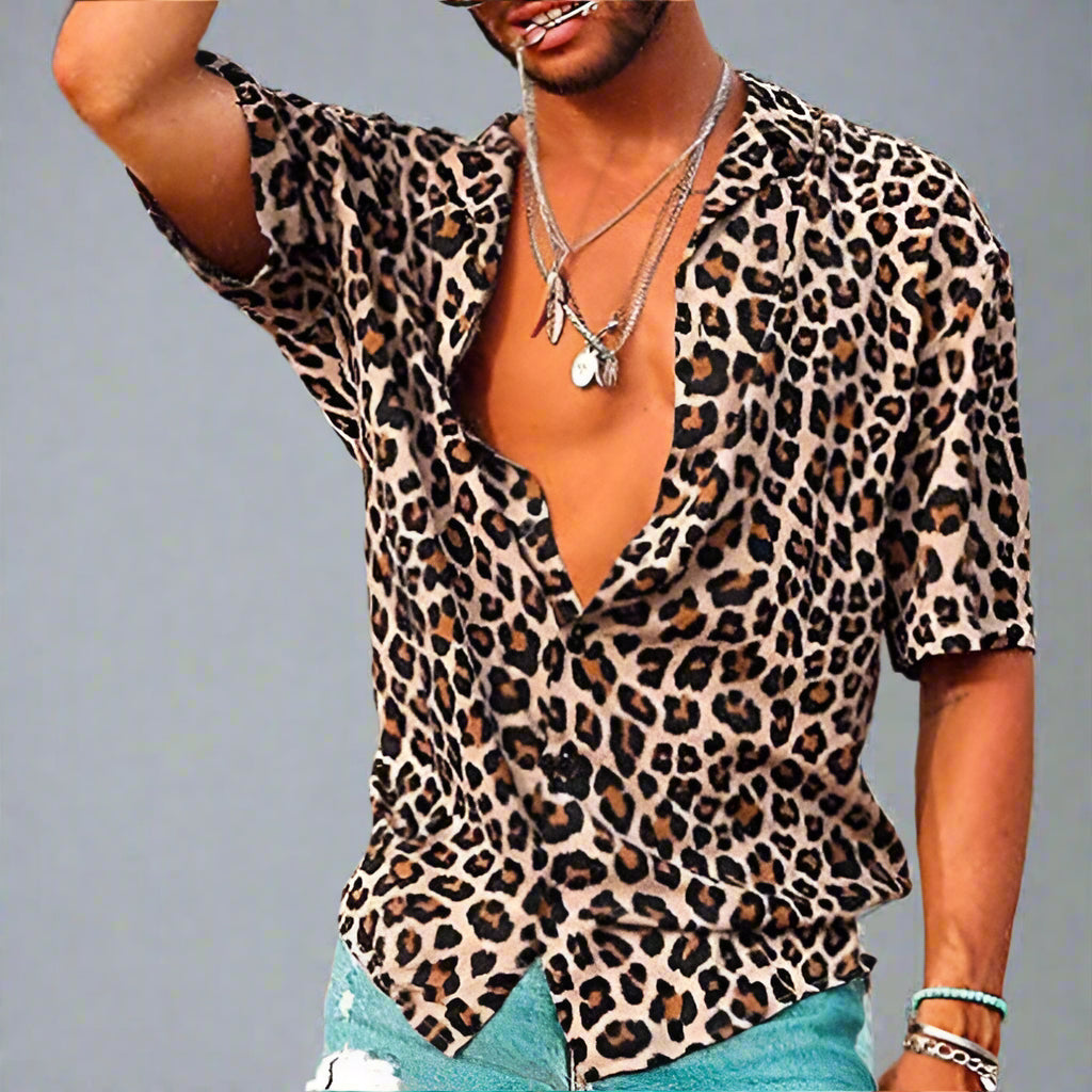 Camisa Polo Estampado Animal Hombre