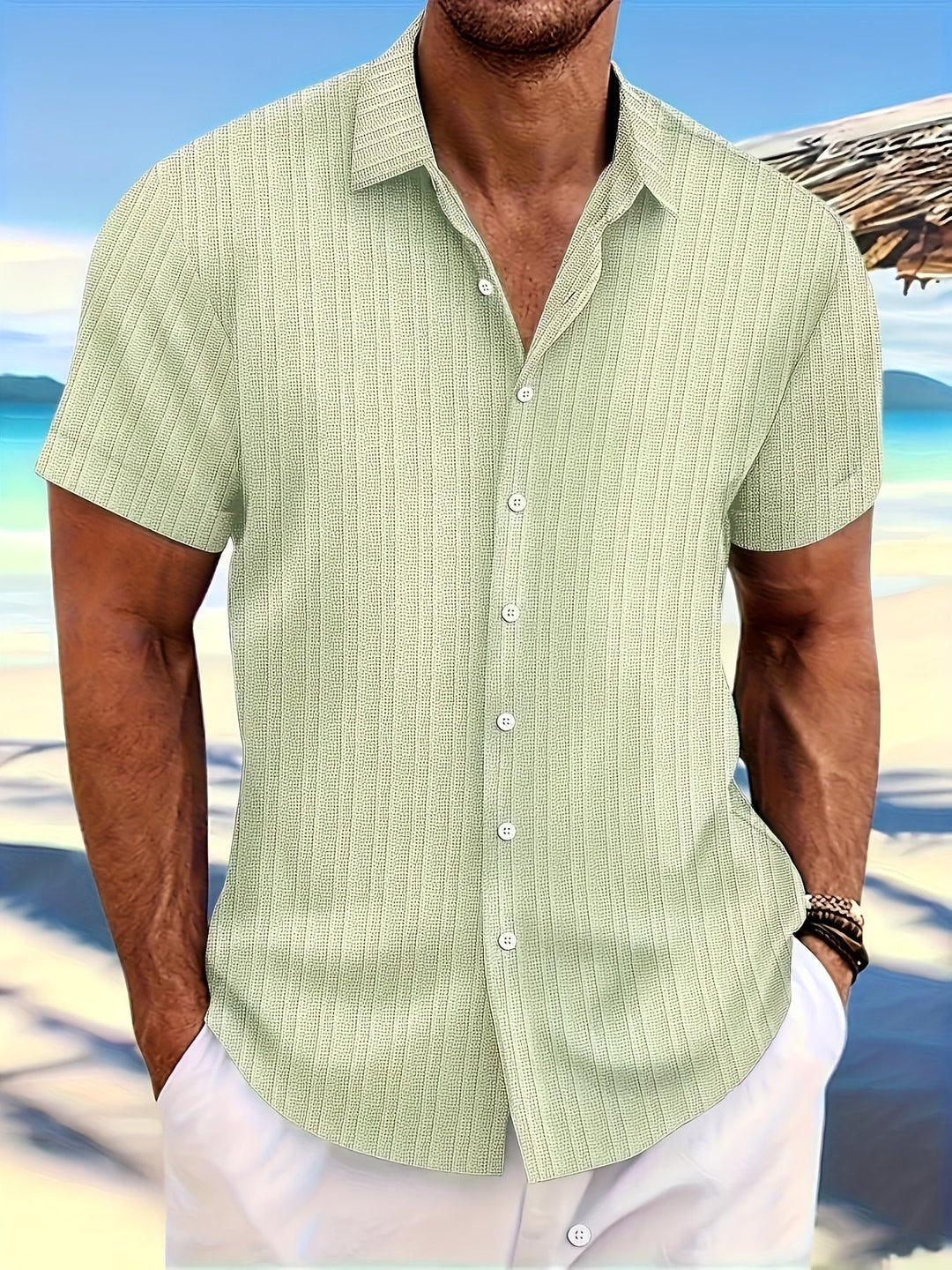 Camisa Hombre Verano Ligera Fresca