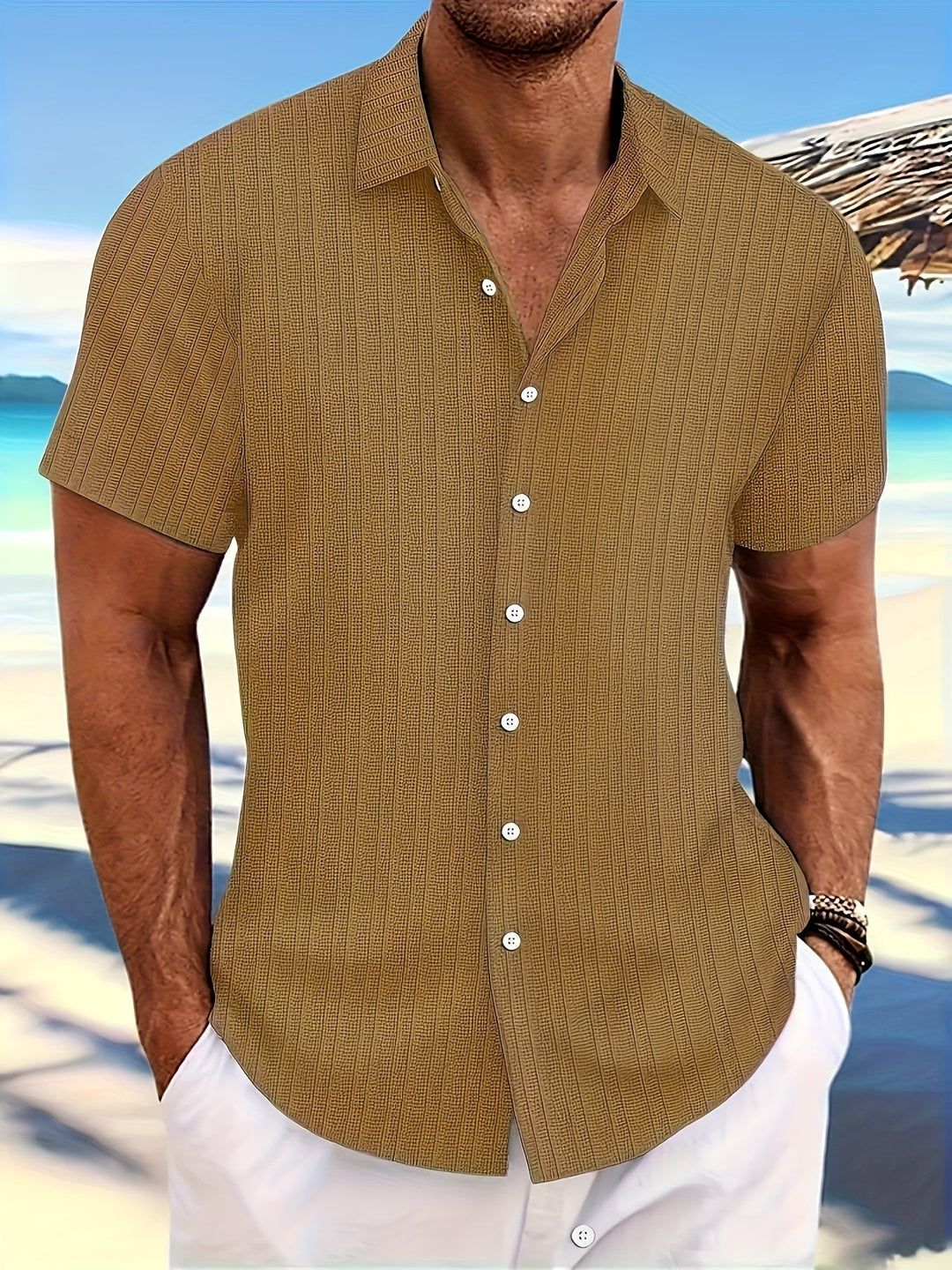 Camisa Hombre Verano Ligera Fresca