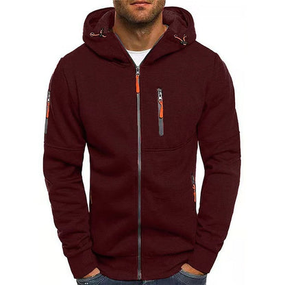 Chaqueta Hombre Impermeable con Capucha y Bolsas
