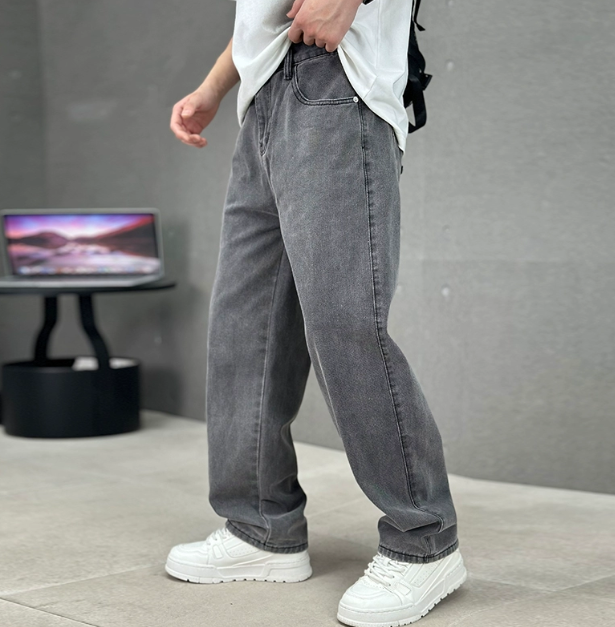 Pantalones Vaqueros Hombre Invierno Corte Clásico