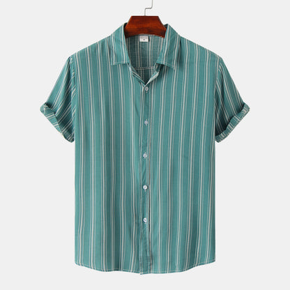 Camisa Verano Rayas Corta Hombre - Vestiria