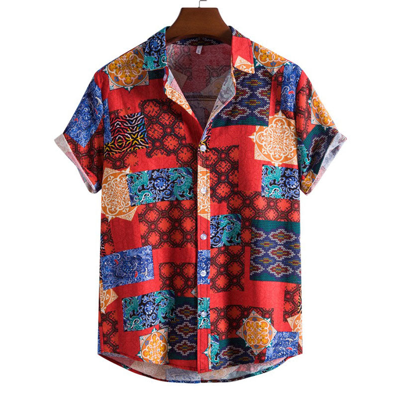 Camisa Hombre Estampado Clásico Verano - Vestiria