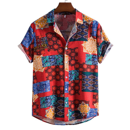 Camisa Hombre Estampado Clásico Verano - Vestiria