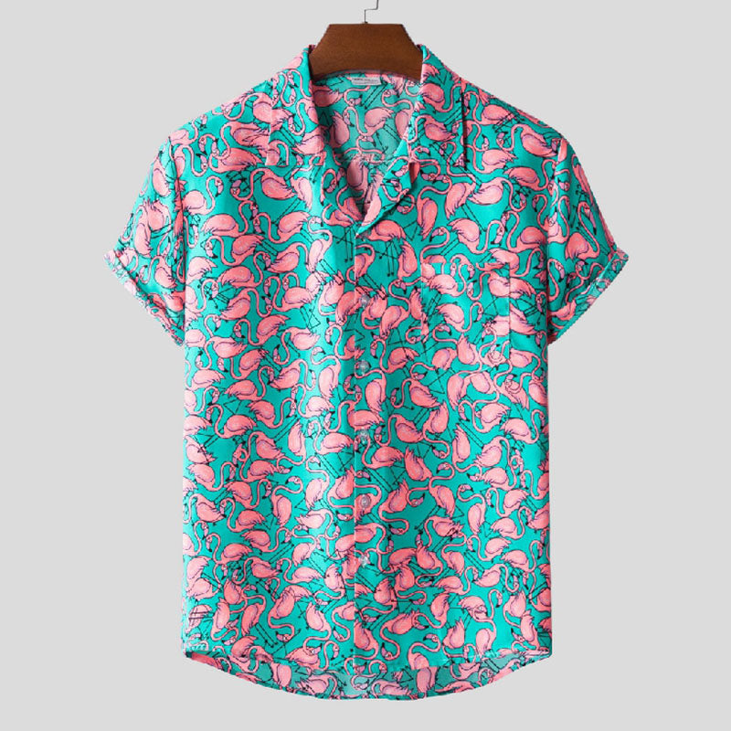 Camisa Hawaiana Estampada para Hombre - Vestiria