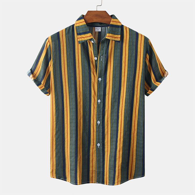 Camisa Rayas Clásica Verano Hombre