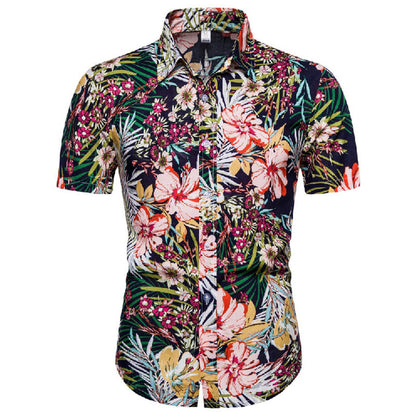 Camisa Hombre Estilo Náutico Manga Corta