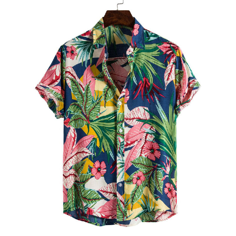 Camisa de verano estampada para hombre tropical - Vestiria