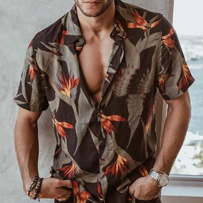 Camiseta Hombre Estampado Floral Verano - Vestiria