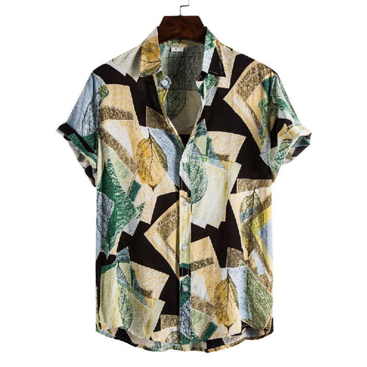 Camisa Fiesta Estampado Colorido Hombre - Vestiria