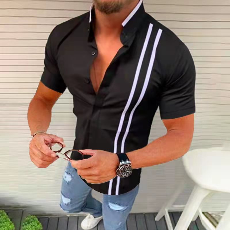 Camisa Hombre Estampada Casual Diaria