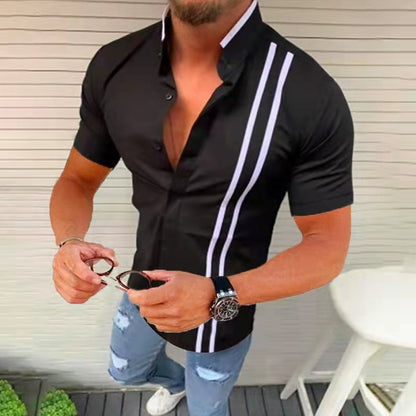 Camisa Hombre Estampada Casual Diaria