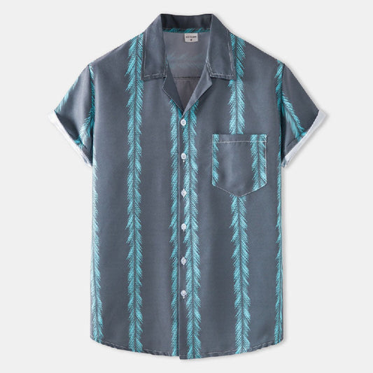 Camisa de noche a rayas estampada hombre - Vestiria