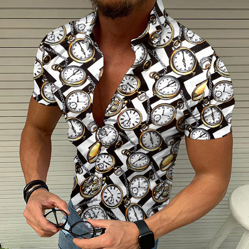Camisa Hombre Estampado Étnico Relajada