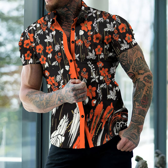 Camisa Verano Estampada Hawaiana para Hombre - Vestiria