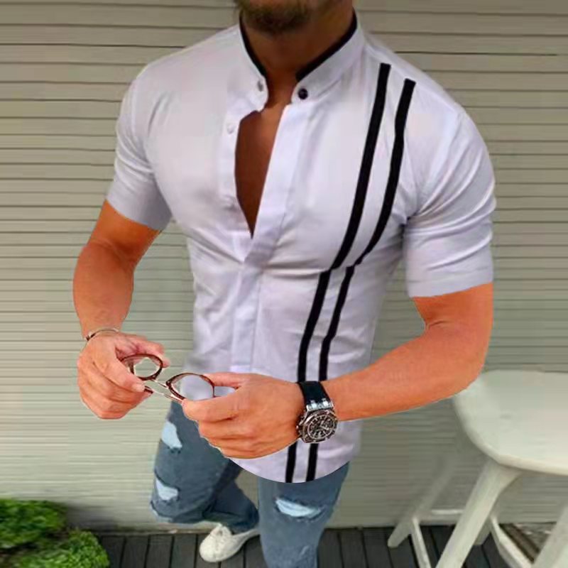 Camisa Hombre Estampada Casual Diaria