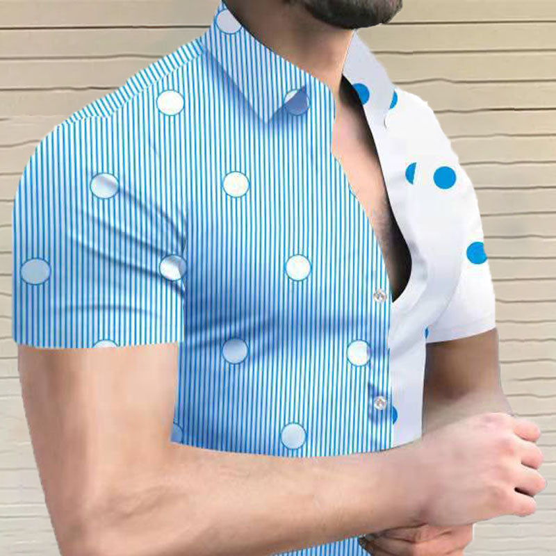 Camisa Hombre Manga Corta Estilo Doble - Vestiria