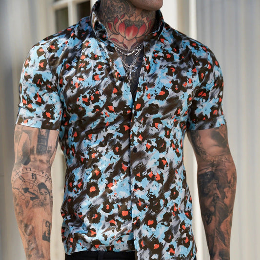 Camisa Verano Ligera Estampada Hombre - Vestiria