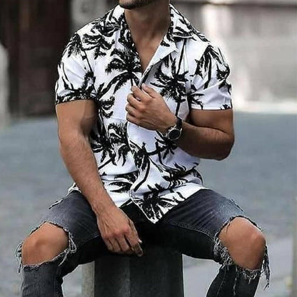 Camisa hombre amplia estampado floral - Vestiria