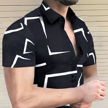 Camiseta Hombre Estampado Geométrico Moderna - Vestiria