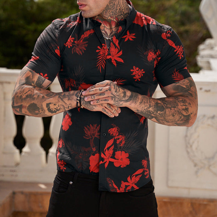 Camisa Hombre Estampada Verano Ligera - Vestiria